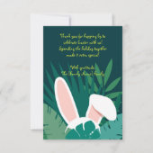 Cute Bunny Ears Easter Thank You Card Dankeskarte (Vorderseite)