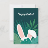 Cute Bunny Ears Easter Thank You Card Dankeskarte (Rückseite)