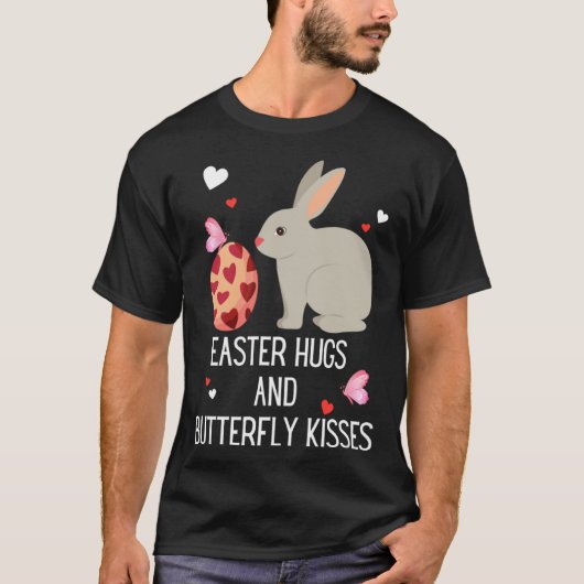 Cute Bunny Ears Happy Easter Rabbit Quote Saying W T-Shirt (Vorderseite)