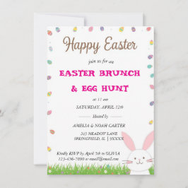 Cute Bunny  Easter BRUNCH & HUNT Einladung