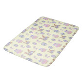 Cute Bunny Easter Egg Bath Mat Badematte (Schrägansicht)
