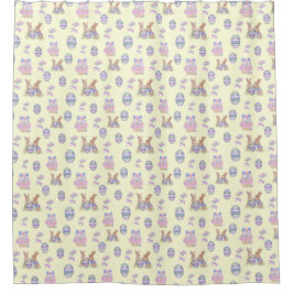 Cute Bunny Easter Egg Shower Curtain Duschvorhang