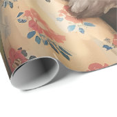 Cute Bunny Eggs Flowers Easter  Geschenkpapier (Rolleneckpunkt)