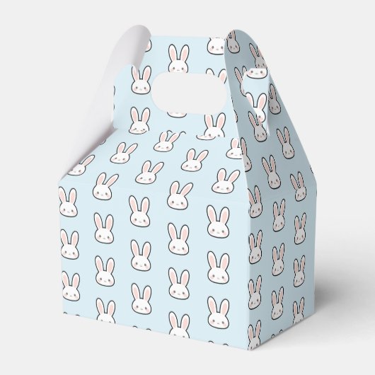 Cute Bunny Face Rabbit Pattern Geschenkschachtel (Vorderseite)