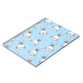 Cute Bunny Face Seamless Pattern Notizblock (Linke Seite)