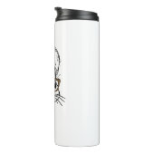 Cute Bunny Face Shirt Leopard Print Glasses EASTER Thermosbecher (Nach rechts gedreht)