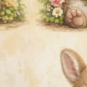 Cute Bunny Floral Pattern Wallpaper Tapete (Naht)