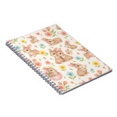 Cute Bunny Floral Spring Pattern Notizblock (Rechte Seite)
