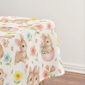 Cute Bunny Floral Spring Pattern Tischdecke (Beispiel)