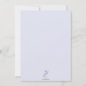 Cute Bunny Flowers Spring Baby Shower Invitation (Rückseite)