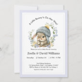 Cute Bunny Garden Spring Baby Shower Invitation (Vorderseite)