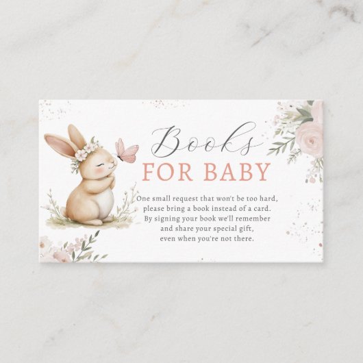 Cute Bunny Girl Books for Baby Begleitkarte (Vorderseite)