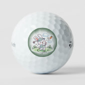 Cute Bunny Golfer Desingn Golfball (Vorderseite)