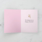 Cute Bunny Heart Bow Love Karte (Innenseite)