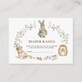 Cute Bunny Hedgehog Diaper Raffle Wreath Begleitkarte (Vorderseite)