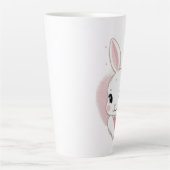 Cute Bunny Holding Heart | Romantic Design Milchtasse (Vorderseite)