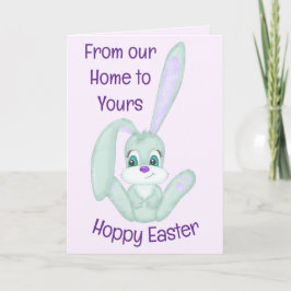 Cute Bunny Hoppy Easter  Feiertagskarte