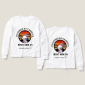 Cute Bunny Hugging Carrot Retro Sunset T-Shirt (Design Vorderseite & Rückseite)