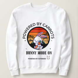 Cute Bunny Hugging Carrot Retro Sunset T-Shirt  Sweatshirt