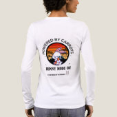 Cute Bunny Hugging Carrot Retro Sunset T-Shirt Tri-Blend Shirt (Rückseite)