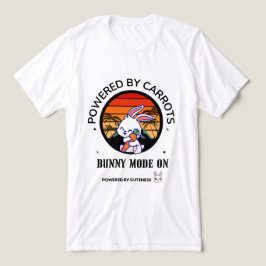 Cute Bunny Hugging Carrot Retro Sunset T-Shirt  Tri-Blend Shirt