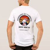 Cute Bunny Hugging Carrot Retro Sunset T-Shirt Tri-Blend Shirt (Rückseite)