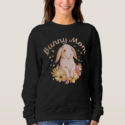 Cute Bunny Mom Rabbit Sweatshirt (Vorderseite)