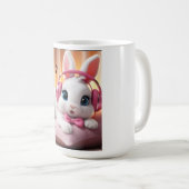 Cute Bunny Mug – Adorable Cartoon Rabbit Coffee Cu Kaffeetasse (VorderseiteRechts)
