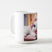 Cute Bunny Mug – Adorable Cartoon Rabbit Coffee Cu Kaffeetasse (Vorderseite Links)