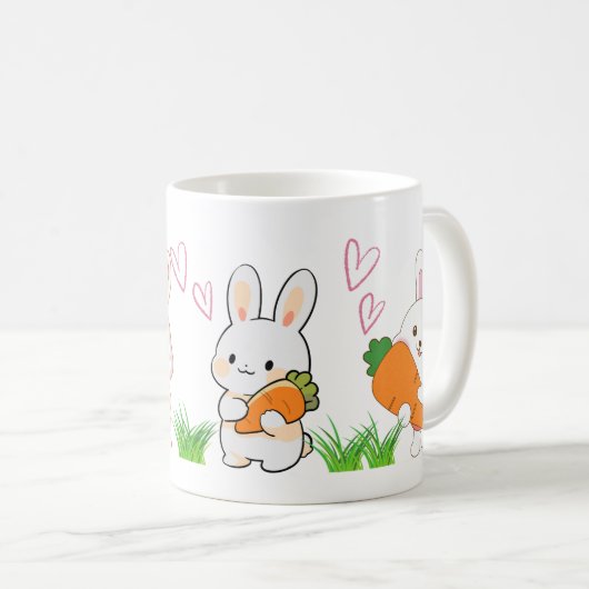 Cute Bunny Mug Kaffeetasse (VorderseiteRechts)