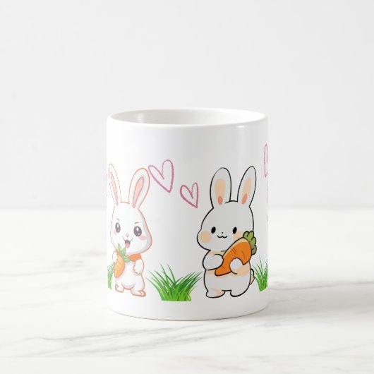 Cute Bunny Mug Kaffeetasse (Mittel)