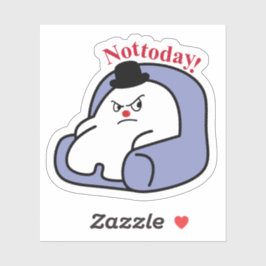 Cute Bunny “Not Today” Sticker | Mood & Relatable