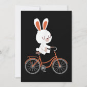 Cute Bunny On Bike Rabbit Cycling Bicycle Bunny Einladung (Vorderseite)