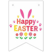 cute bunny painting Easter Eggs wrapping paper  Wimpelkette (Dritte Fahne)