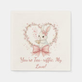 Cute Bunny Party - Personalized Event Decor Serviette (Vorderseite)