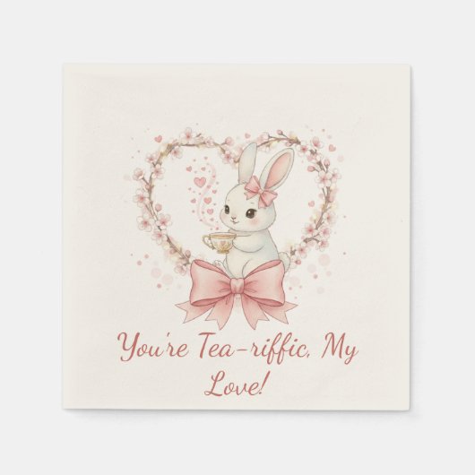 Cute Bunny Party - Personalized Event Decor Serviette (Vorderseite)
