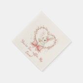 Cute Bunny Party - Personalized Event Decor Serviette (Ecke)