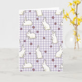 Cute Bunny Pattern Greeting Card Karte (Gelbe Blume)