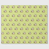 Cute Bunny Pattern Wrapping Paper Geschenkpapier (Flach)