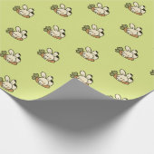 Cute Bunny Pattern Wrapping Paper Geschenkpapier (Ecke)