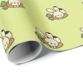 Cute Bunny Pattern Wrapping Paper Geschenkpapier (Rolleneckpunkt)
