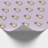 Cute Bunny Pattern Wrapping Paper Geschenkpapier (Ecke)