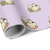 Cute Bunny Pattern Wrapping Paper Geschenkpapier (Rolleneckpunkt)