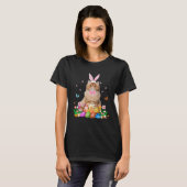 Cute Bunny Persian Cat & Easter Egg Basket Easter  T-Shirt (Vorne ganz)