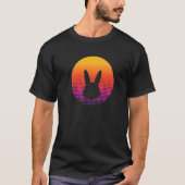 Cute Bunny Rabbit Animal Silhouette at Sunset for T-Shirt (Vorderseite)