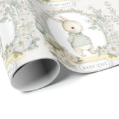 Cute Bunny Rabbit Baby Love Geschenkpapier (Rolleneckpunkt)