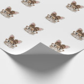 Cute Bunny Rabbit Face Leopard Coquette Bow Glasse Geschenkpapier (Ecke)
