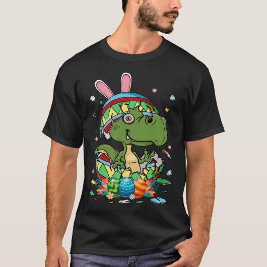 Cute Bunny Rex Dinosaur In Easter Egg Easter Day K T-Shirt (Vorderseite)