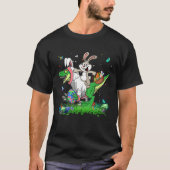 Cute Bunny Ride Rex Dinosaur Easter Eggs Easter Da T-Shirt (Vorderseite)
