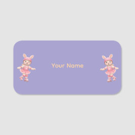 Cute Bunny School Name Label – Kids Back to School Namensschild